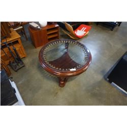 ROUND DESIGNER GLASSTOP COFFEE TABLE