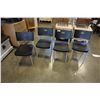 Image 2 : 4 BLACK STACKING CHAIRS