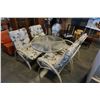 Image 1 : ROUND GLASS TOP PATIO TABLE AND 4 CHAIRS