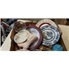 Image 2 : Tray of Royal Doulton & royal albert china plates, collector spoons and more