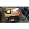 Image 1 : BASKET OF NEW LOTIONS, LED BULB AND IHOME BLUETOOTH ALARM CLOCK