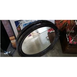 2 beveled oval wall mirrors