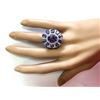 Image 4 : 8.41 CTW Natural Tanzanite And Diamond Ring In 14k White Gold