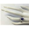 Image 4 : 3.22 CTW Natural Tanzanite And Diamond Ring In 14K White Gold