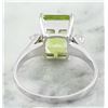 Image 4 : 2.26 CTW Peridot 18K White Gold Diamond Ring