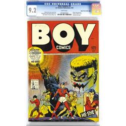 Boy Comics #9 Mile High pedigree (1943) CGC NM- 9.2
