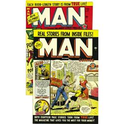 Man Comics #1 and 3 Mile High pedigree Group (Atlas, 19