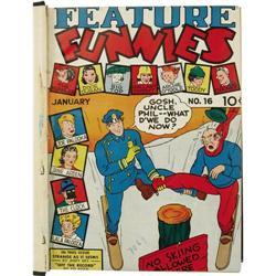 Feature Funnies and Feature Comics #16-27 Bound Volume