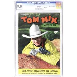Tom Mix Western #1 Mile High pedigree CGC VF/NM 9.0