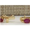 Image 3 : 40.45 CTW Natural Ruby And Diamond Necklace In 14K Yellow Gold