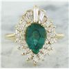 Image 1 : 2.60 CTW Emerald 18K Yellow Gold Diamond Ring