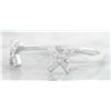 Image 2 : 0.10 CTW Diamond 14K Rose Gold Double X Open Front Ring