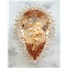 Image 1 : 14.42 CTW Morganite 14K Rose Gold Diamond Ring