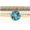 Image 1 : 1.00 CTW Natural Blue Topaz Ring In 14k Yellow Gold