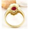 Image 3 : 2.50 CTW Natural Ruby 18K Solid Yellow Gold Diamond Ring