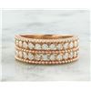 Image 1 : 0.66 CTW Two Row Diamond 18K Rose Gold Ring