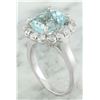 Image 3 : 4.55 CTW Aquamarine 18K White Gold Diamond Ring