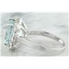 Image 6 : 4.55 CTW Aquamarine 18K White Gold Diamond Ring