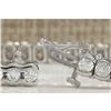 Image 2 : 5.60CTW Natural Diamond Bracelet In 18K Solid White Gold