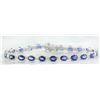 Image 1 : 10.67 CTW Sapphire 14K White Gold Diamond Bracelet