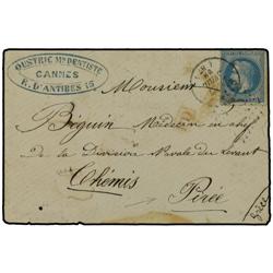 FRANCE Cover from Cannes to Piraeus, Gr