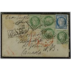 FRANCE Mourning cover from Cannes to St