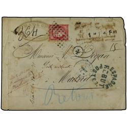 FRANCE PARIS a MADRID. Carta certificad