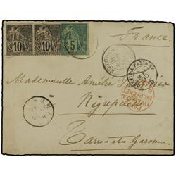 FRENCH COLONIES Cover to France from Ko
