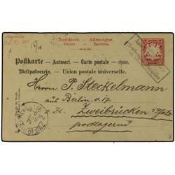 FRENCH COLONIES 10pf. + 10pf. red posta