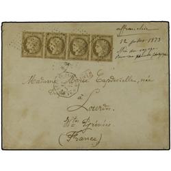 FRENCH COLONIES Double rate cover to LO