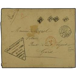 FRENCH COLONIES Prepaid cover to France