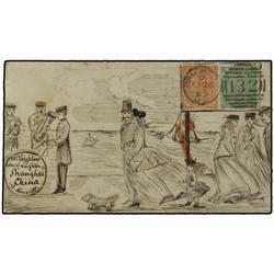 BRITISH COLONIES  Illustrated envelope 