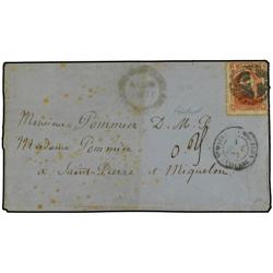 BRITISH COLONIES Cover to St. Pierre Mi