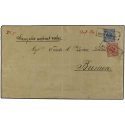 BRITISH COLONIES Cover endorsed "Sample