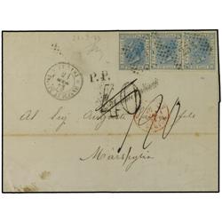 ITALIAN COLONIES TUNEZ a MARSELLA. 20 c