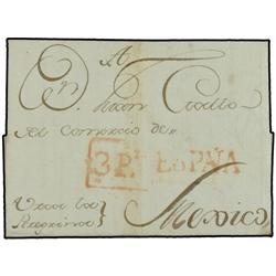 MEXICO CADIZ a MEXICO. Marca ESPAÑA y 3