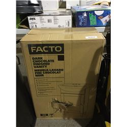 Facto Dark Chocolate Finished Vanity (20" x 15.3" x 34" H)