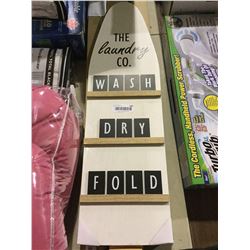 Laundry Co. Wash Dry Fold Wooden Sign