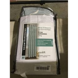 Mandy Embroidery Grommet Panel w/ Room Darkening Lining (52" W x 84")