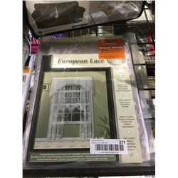 European Lace Tier Curtains (56" x 36")