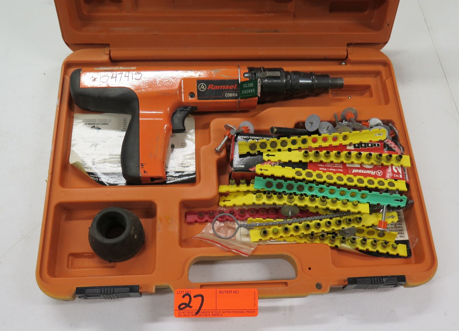 Ramset 27 Ramset Cobra .27 Caliber Semi Automatic Powder Actuated Tool w/ Strips