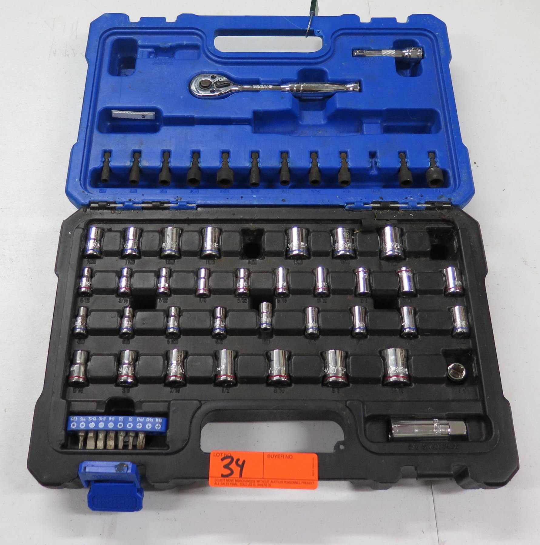 Kobalt Ratchet & Socket/Screwdriver Set in Hard Case