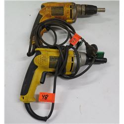 Qty 2 DeWalt Power Tools: DW268 Screwdriver & DW272 Drywall Screw Gun