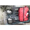 Image 3 : Qty 2 Red & Gray Canvas Multi-Purpose Folding Wagons