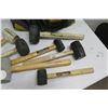 Image 2 : Qty 7 Misc Rubber Mallets w/ Wood Handles:  Estwing, Steel Grip etc in Carry Bag