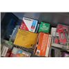 Image 8 : 3 Drawer Metal Tool Cabinet & Contents: Ratchets, Sockets, Wrenches, Parts, etc