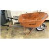 Image 1 : Orange Metal True Temper Wheelbarrow w/ Steel Handles