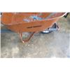 Image 2 : Orange Metal True Temper Wheelbarrow w/ Steel Handles
