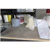 Image 8 : Contents of Shelf: Pads, Shrink Wrap, Window Flashing, Rolls Flex, Shingles (shelving not included)