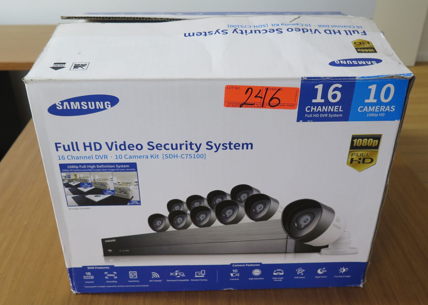 Samsung Full HD Video Security System In Box 16 Channel 10 Cameras Samsung Full HD Video Security System In Box 16 Channel 10 Cameras